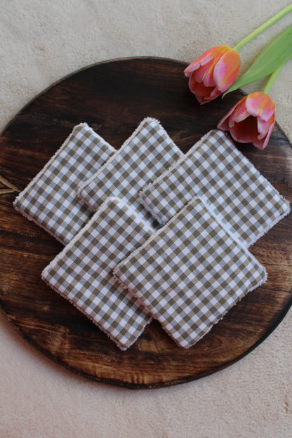 Lot de 5 cotons lavables chou