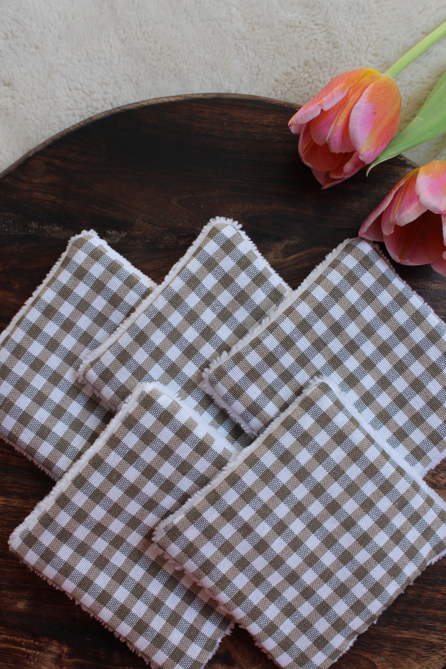 Lot de 5 cotons lavables chou
